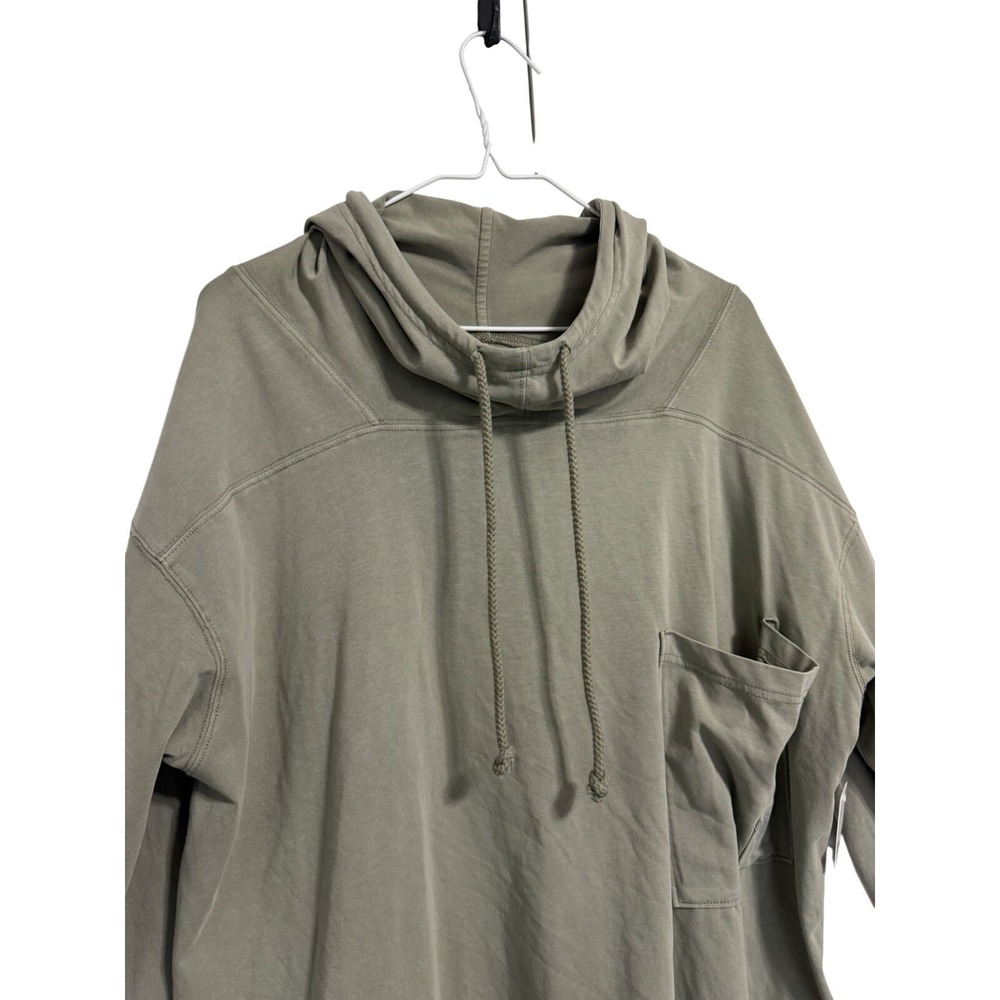 Free People FP Movement Sage Stone Green Cowl Neck Hoodie XS OB2121148 NWT‎ - Picture 7 of 10